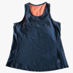 Sofibella Girls Tennis Top Razorback Grey/Coral Lining Size XS (age 4-5Y)